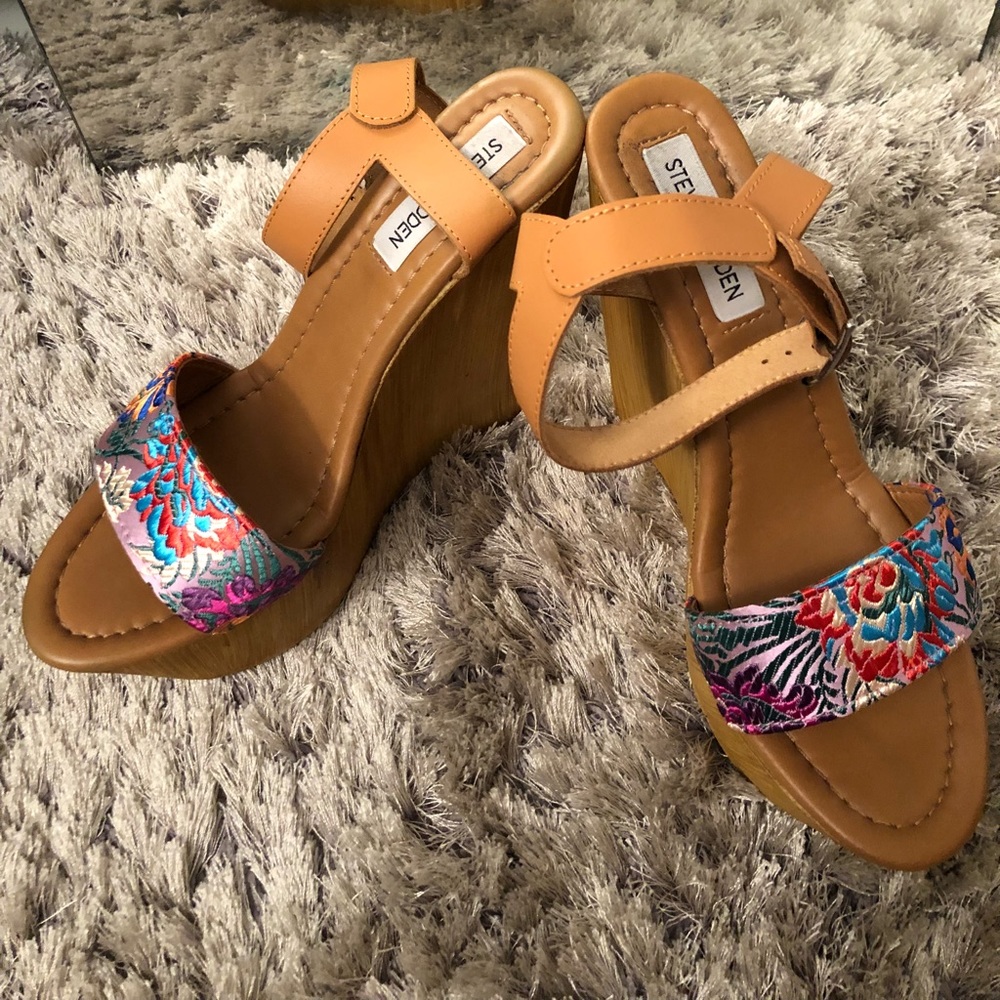 Steve Madden wooden wedges - Picture 1 of 4